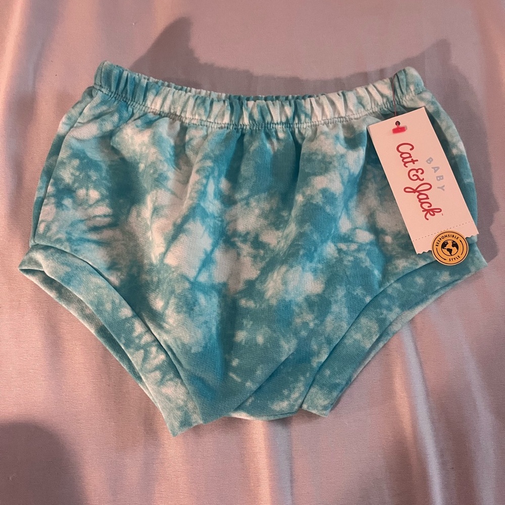 Cat & Jack Blue Tie-Dye High-Waisted Shorts